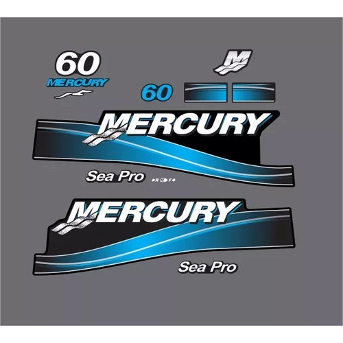 Kit Faixa Adesivo Mercury 60 Hp Sea Pro