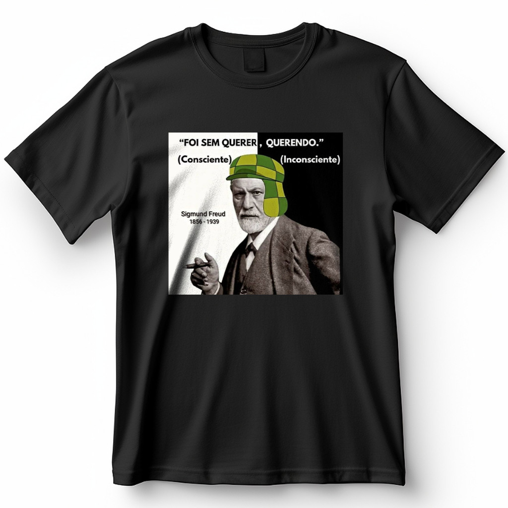 Camiseta Freud Psicologia Chaves Camisa de Meme 100% Algodão 01 em Oferta na Shopee