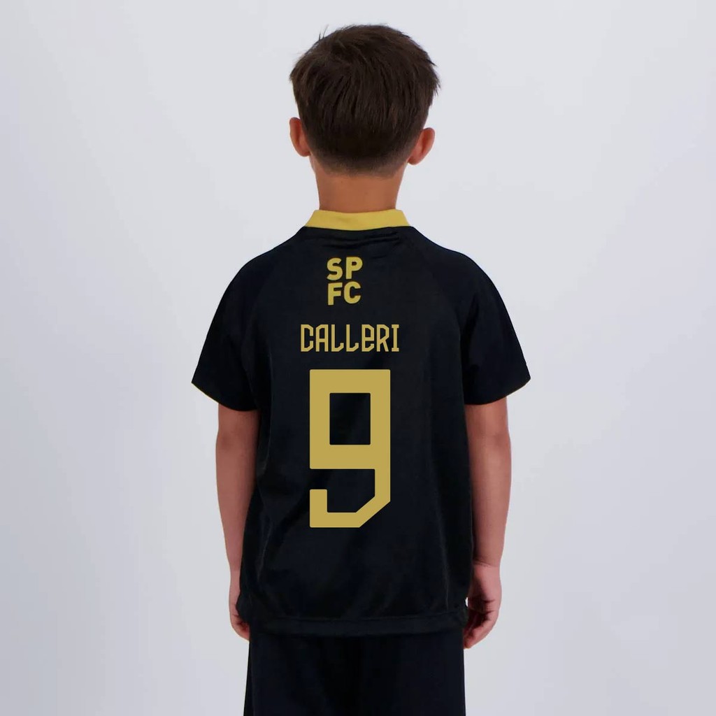 Camisa São Paulo Calleri 9 Princípio Infantil Pret em Oferta na Shopee