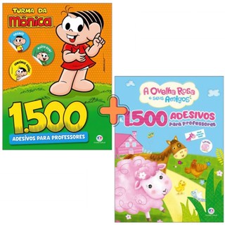 Kit 3000 Adesivos para Professores - Turma da Mônica + A Ovelha Rosa e Seus Amigos Ciranda Cultural em Oferta na Shopee