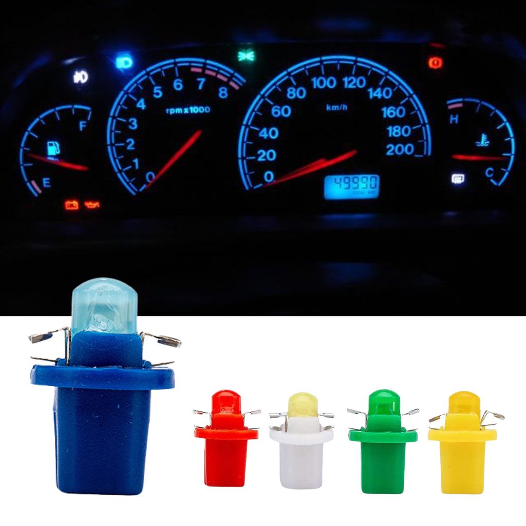 Par Lâmpada T5 B8.5 w5w de Led Pinguinho soquete Led SMD Gota Painel Carro Moto C/ Soquete Universal em Oferta na Shopee