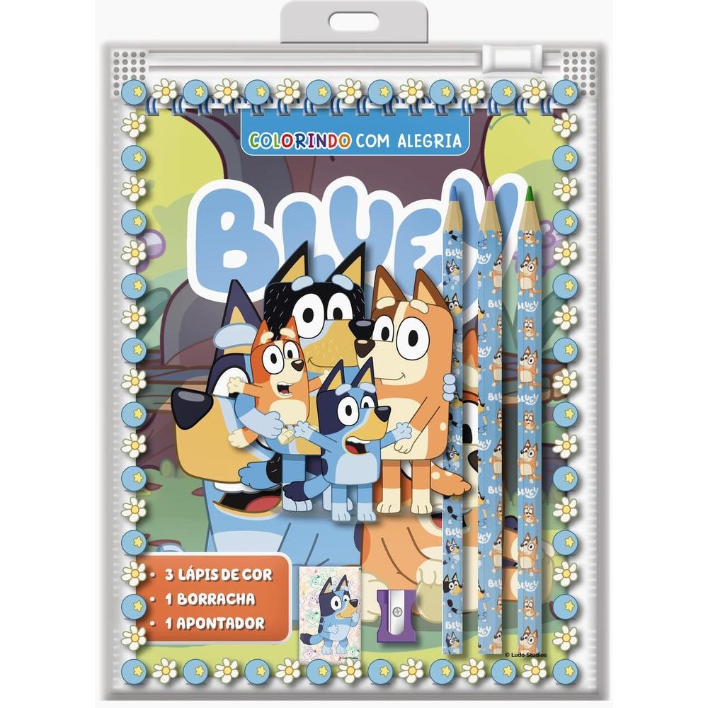 Bluey Colorindo com Alegria em Oferta na Shopee