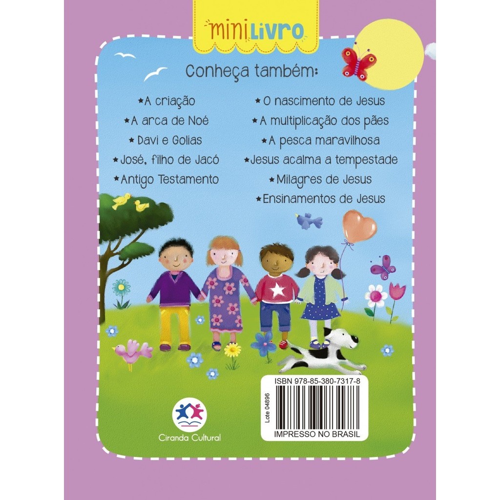 Kit com 12 Livrinho | Histórias da Bíblia | Pequenas orações