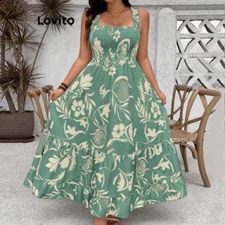 (Trendy) Lovito Vestido Boho Guarnição Vestido De Verão/Primavera Para Mulheres LBL19573 em Oferta na Shopee