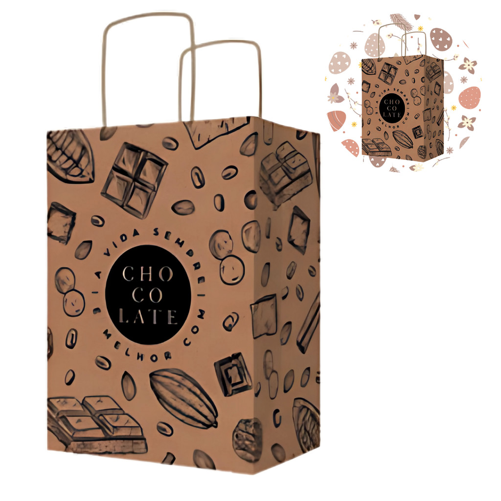 40 SACOLA ECO PP CACAU IDEIA PASCOA OUTLET