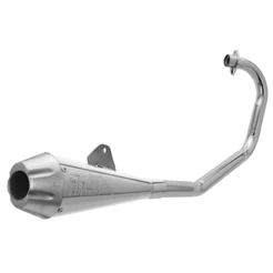 Escapamento Escape Descarga Pro Tork Shot 8 Fan e Cg Start 160 2015 - 2023 Curva Cromada Em Aço