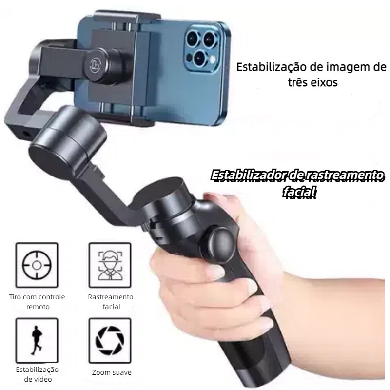 Suporte Estabilizador Celular Smartphone 3 Eixos Hohem Gimbal Isteady Mobile Plus Original Envio Imediato