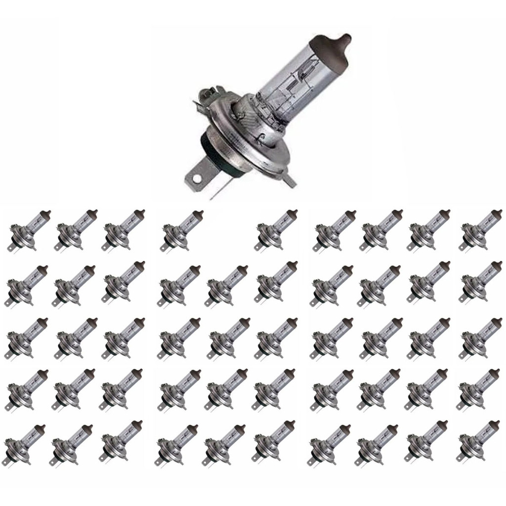Kit 50 Lâmpadas Farol H4 Moto Halógena Modelo Original
