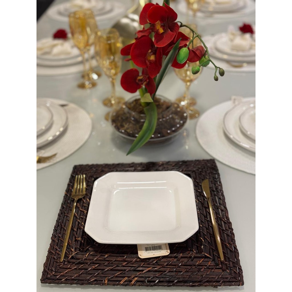 Sousplat de Rattan Quadrado: Onde Comprar | BuscaProdutos