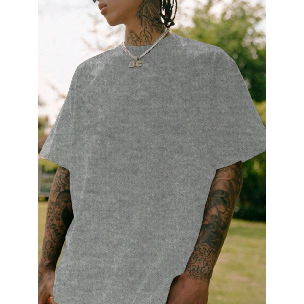 Camiseta Oversized Masculina Streetwear Clássica Blusa Plus Size Estilosa T Shirt Academia Esportiva