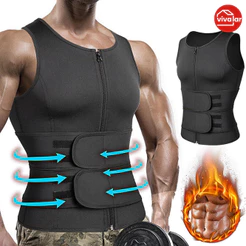 Cinta Abdominal Ajustável Power para Homens: Colete Modelador com Sauna, Redutor de Cintura para Queimar Gordura