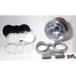 Conjunto Completo Carcaça Painel Twister + Farol Aro Cromado CBX Twister 250 2001 2002 2003 2004 2005 2006 2007 2008