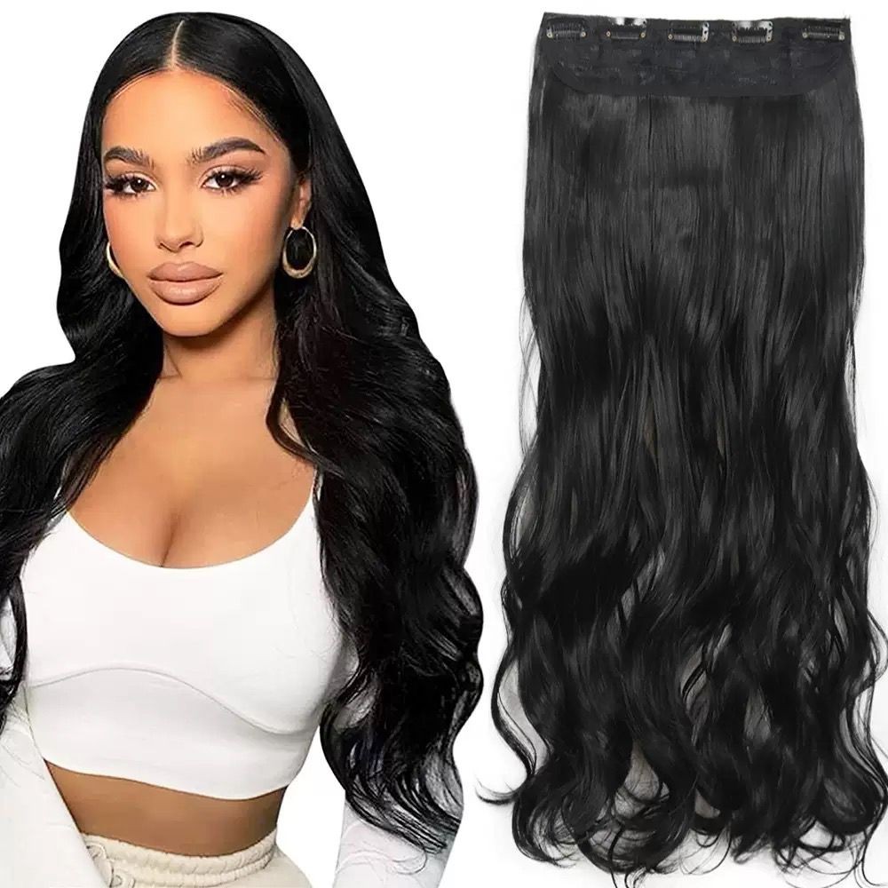 Aplique Tic Tac Idêntico Ao Humano Orgânico 70cm 150g com 5 presilha em Oferta na Shopee