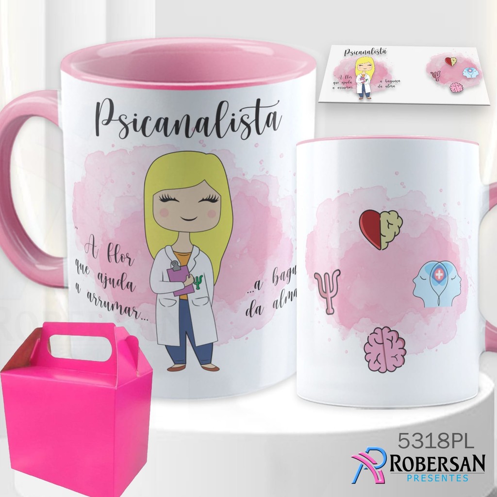 Caneca de Porcelana Psicanalista Psicanálise Personalizada Profissões 6.0 em Oferta na Shopee