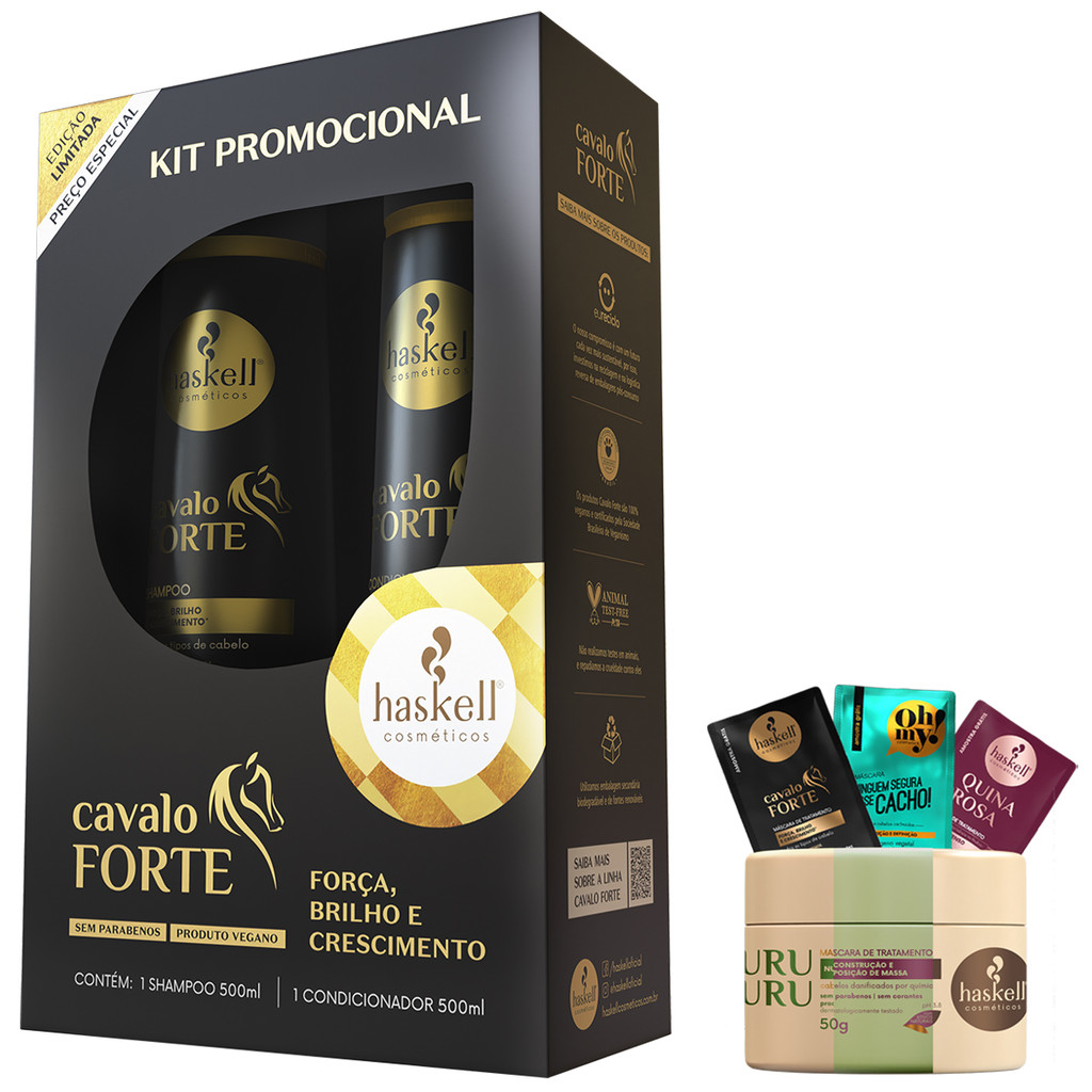 Haskell Cavalo Forte Promopack 500ml em Oferta na Shopee
