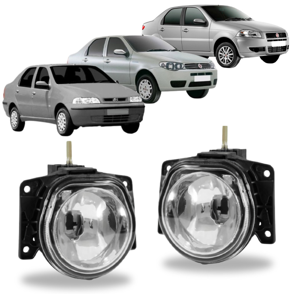 PAR FAROL MILHA FIAT SIENA EL G2 G3 G4 G5 EM VIDRO