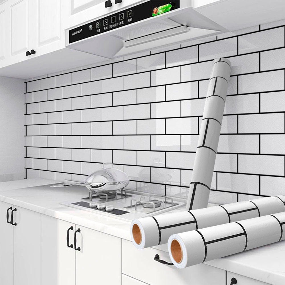 Kit com 10 Metros de Adesivo PVC tipo Papel de Parede Azulejo Metro White em Oferta na Shopee
