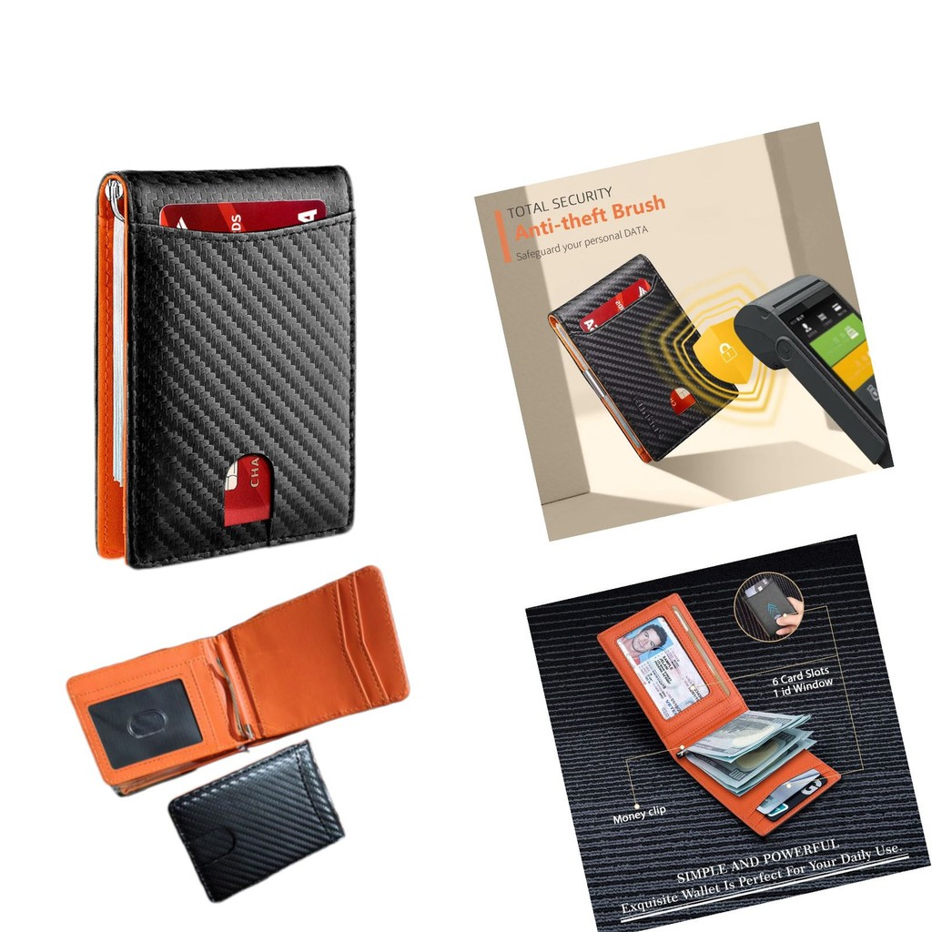 Carteira Masculina Fina Anti-Roubo Rfid