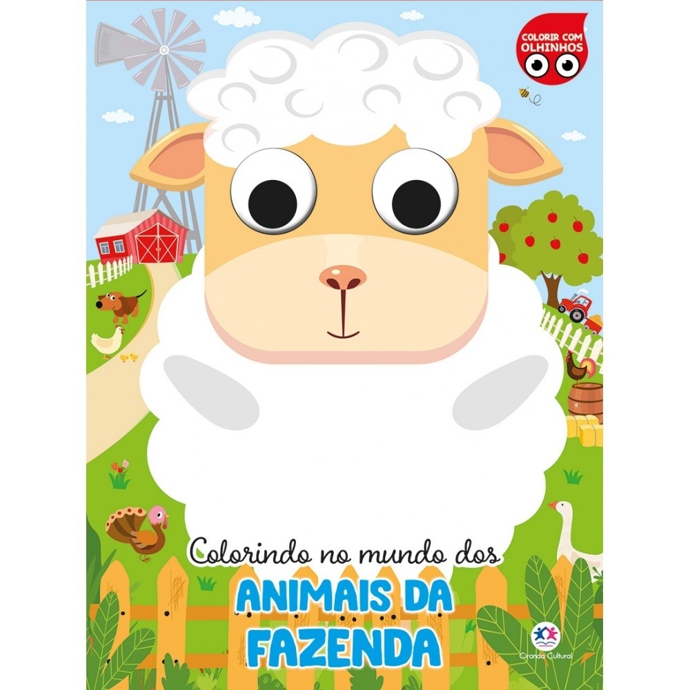 Livro Colorindo no mundo dos animais da fazenda em Oferta na Shopee