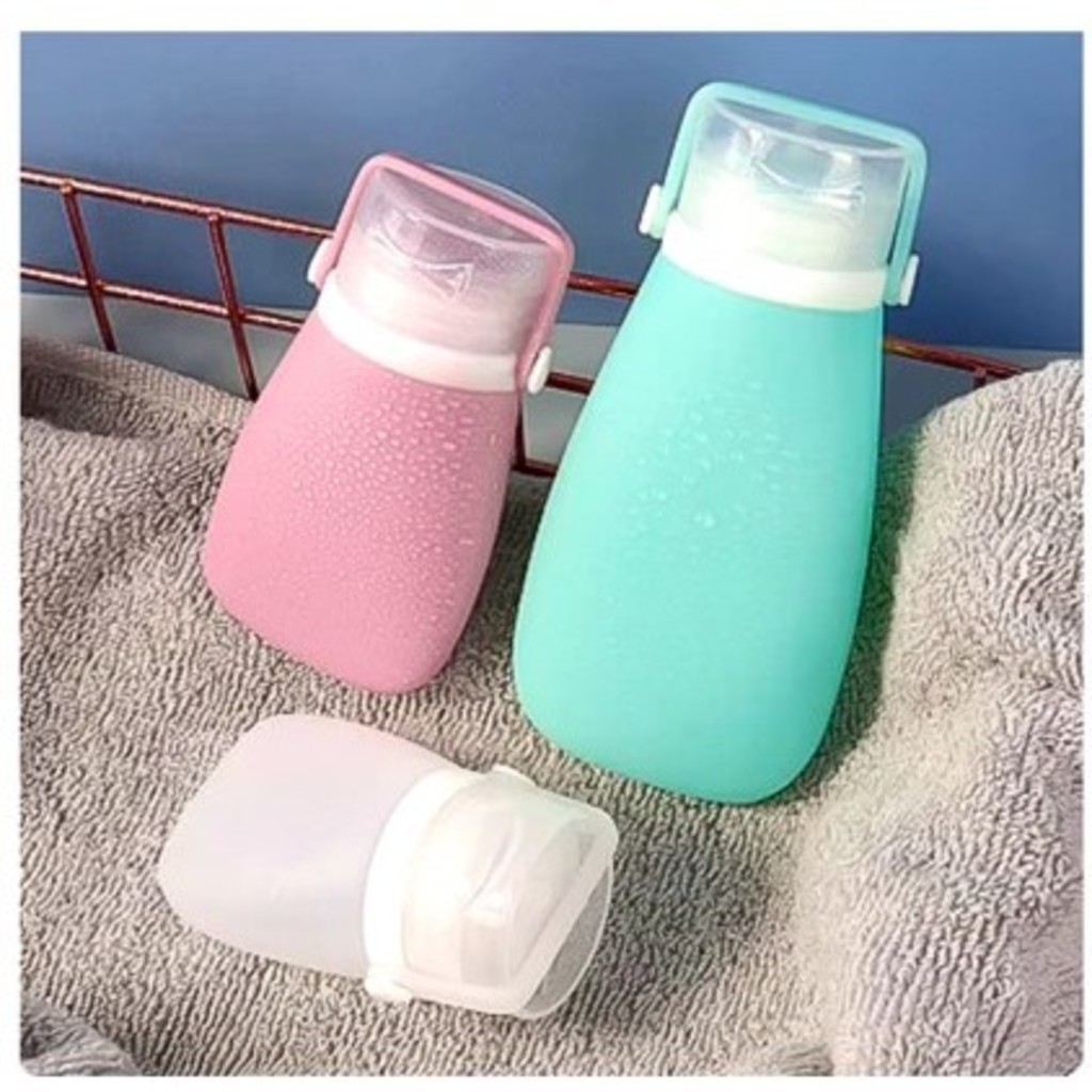 Kit 3 Frasco De Cosmético 30/60/90ml Silicone Para Viagem Portátil Shampoo Creme Loção Sabonete em Oferta na Shopee