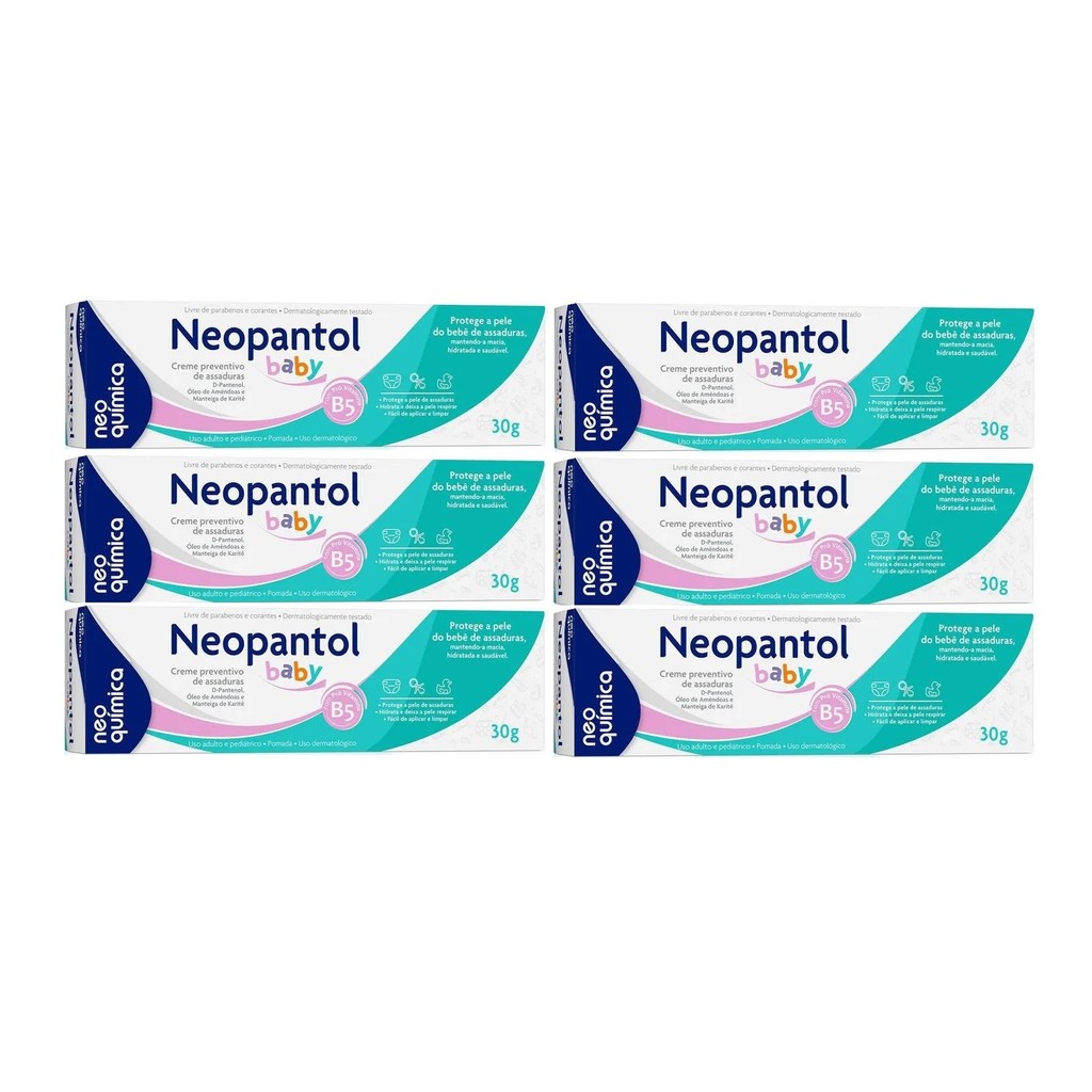Kit 6 Pomada Para Assaduras Neopantol 30g - Neo Química em Oferta na Shopee