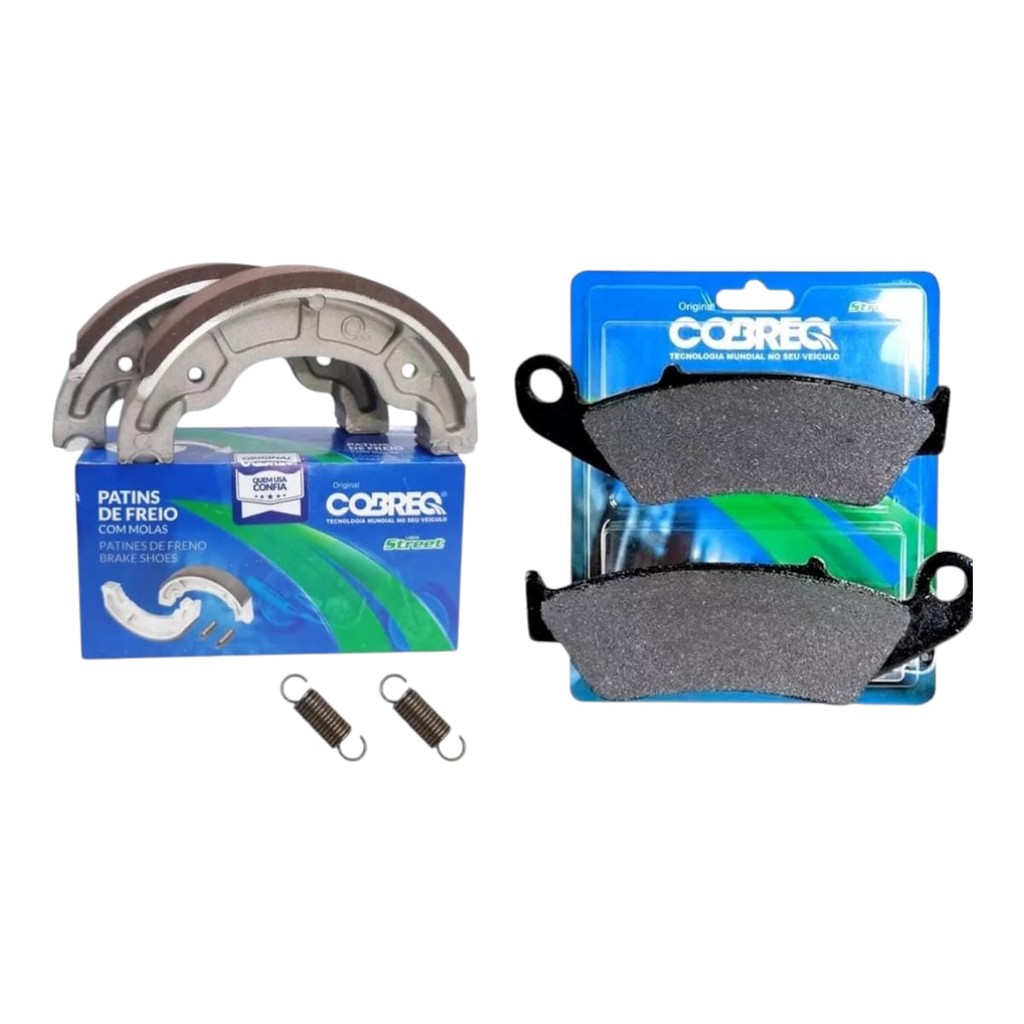 Kit Pastilha De Freio + Lona Crf 230 Triha biz 125 ex + ate 2017