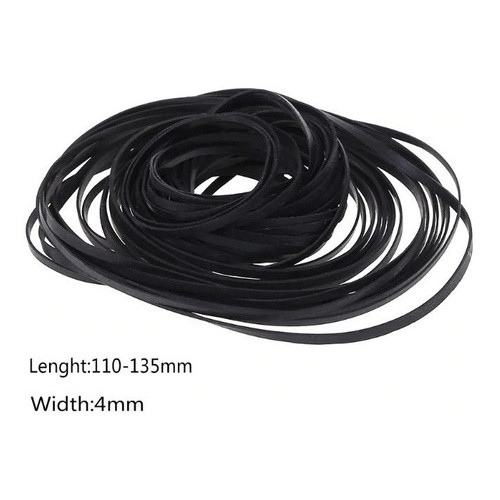 kit 50 Correias Chata 4mm De 110 A 135mm Tape Deck Gravador outros acessorios