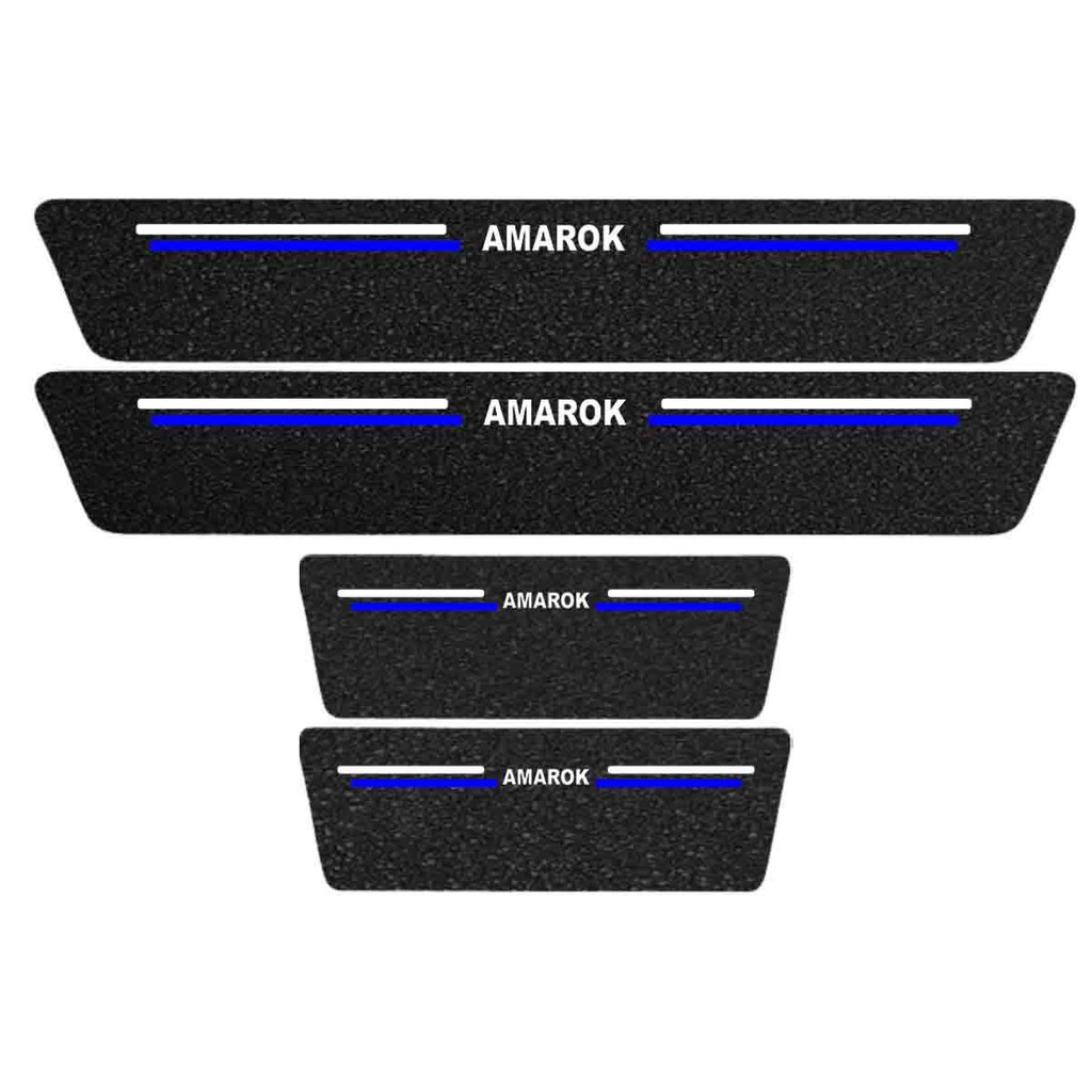 Kit Soleira Protetora Porta Premium Blue PVC Amarok  Amarok