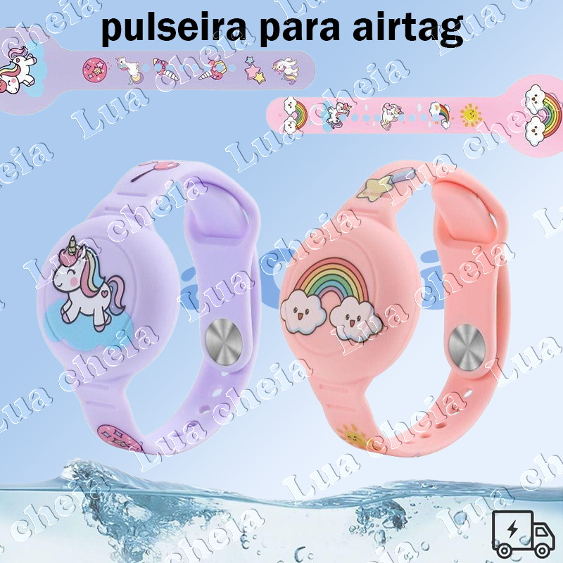 Lua cheia Pulseira infantil  para airtag, pulseira de substituição de desenho an