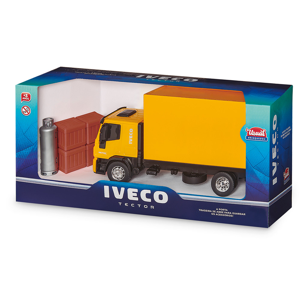 Caminhão Miniatura Iveco Tector Baú E Acessórios em Oferta na Shopee