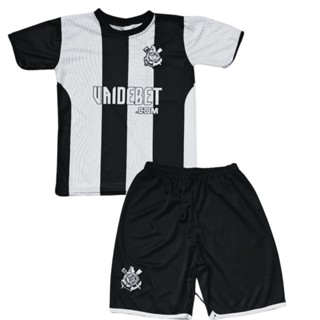 Kit Conjunto Infantil e Juvenil De Futebol Do Corinthians em Oferta na Shopee