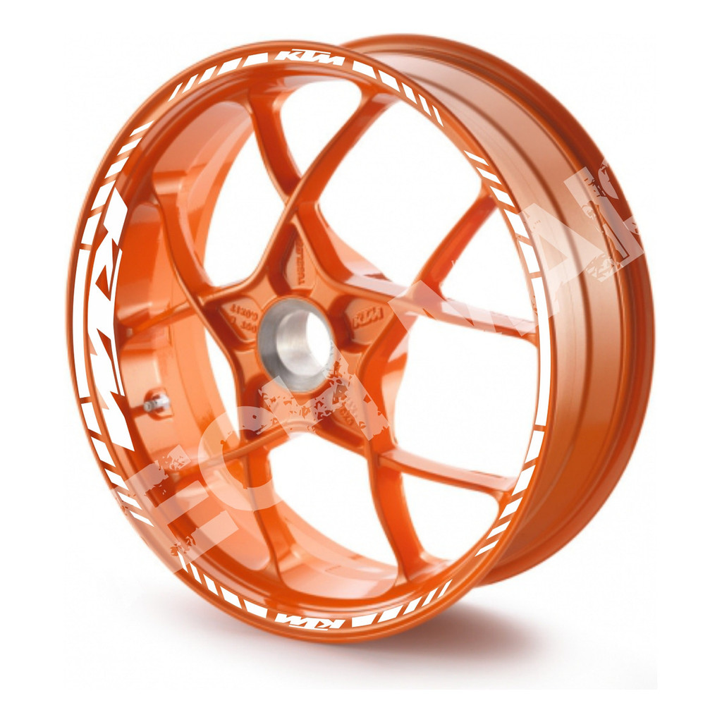 Par Adesivo Refletivo De Roda Para Moto Ktm 390 Duke 17'17