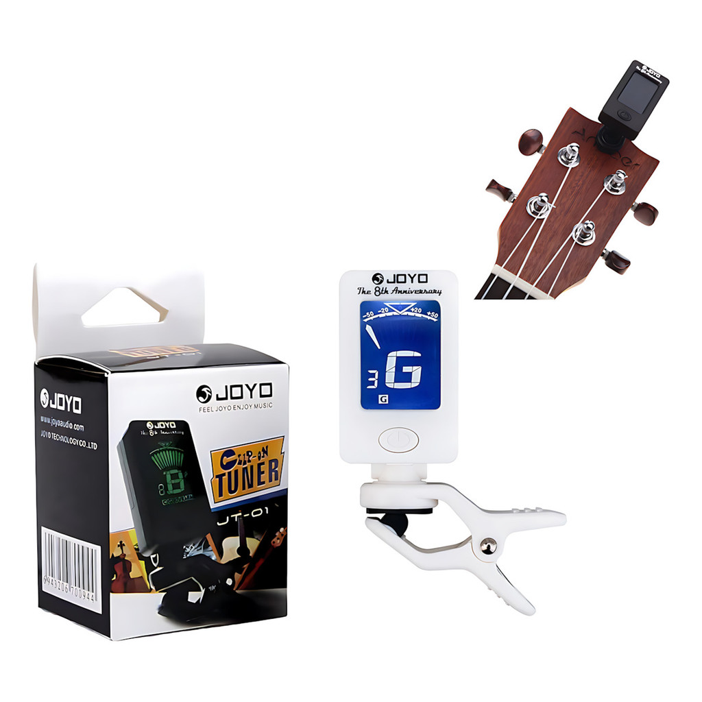 Afinador Cromático Digital Branco Clip Violão Viola Guitarra