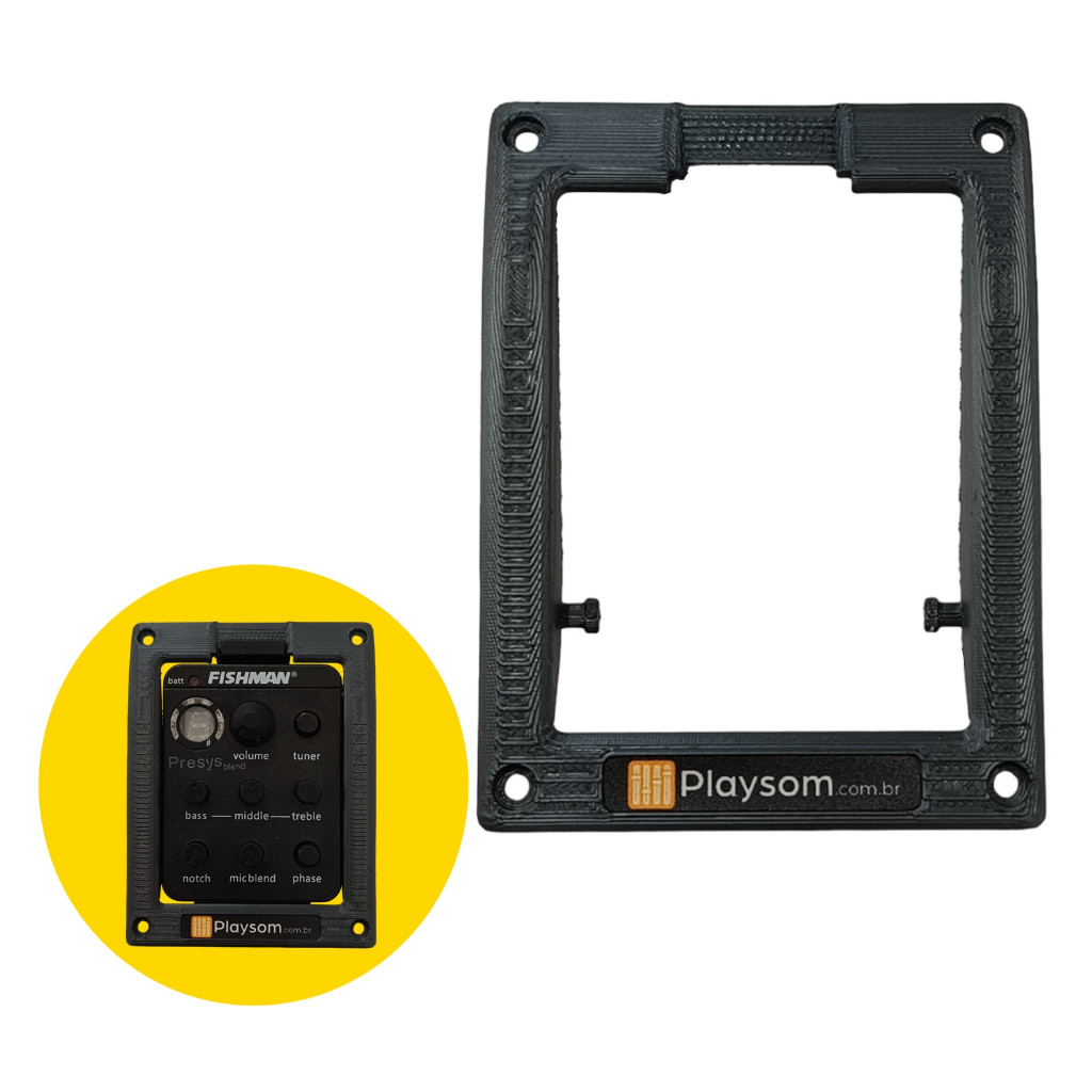 Kit Moldura Adaptador do Captador Fishman Presys  para Violão Yamaha Apx