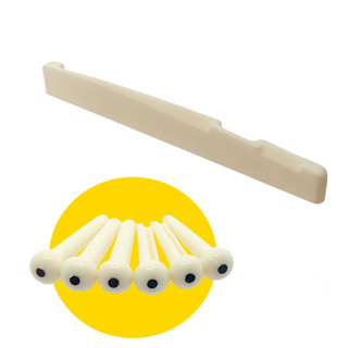 Rastilho de Osso 100% Natural Violão Aço + Pinos Cavalete