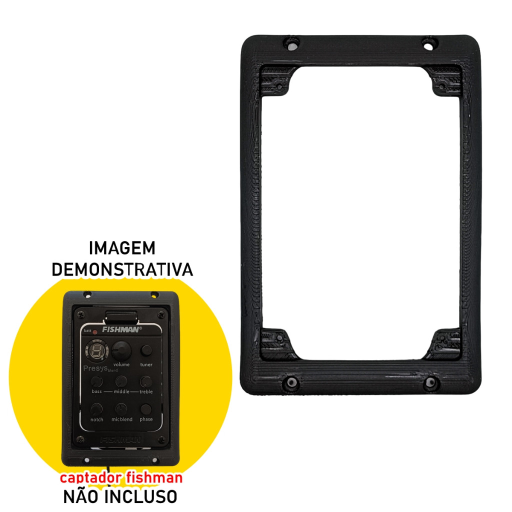 Moldura Captador Fishman P/ Violão Eq7545r Eq7545