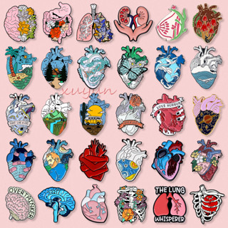 Corpo Humano Dos Desenhos Animados Coração Lapela Broche Criativo Estômago Pulmão Esmalte Pino Design Mochila Crachá Ace em Oferta na Shopee