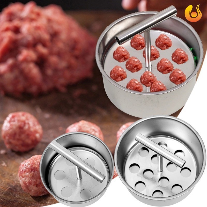 Criativo Prático Manual Imprensa Antiaderente Espremedor De Almôndegas-Cozinha Doméstica De Aço Inoxidável Arroz-Carne B em Oferta na Shopee