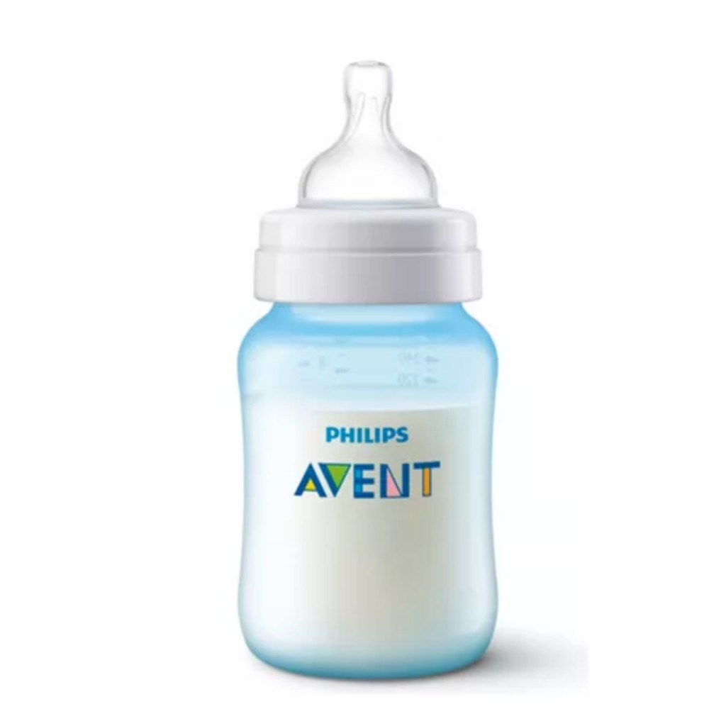 Mamadeira Avent Azul 260ml Anticólica 1m+ em Oferta na Shopee