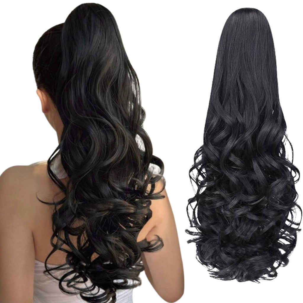 Rabo de Cavalo Ondulado Aplique Fácil no Velcro 60cm 100g em Oferta na Shopee