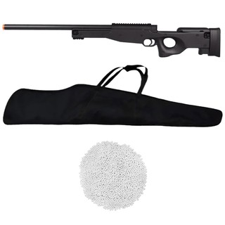 Kit Rifle Sniper AWP M59A AirSoft Spring 6mm Preta - Double Eagle + Capa + 2000 Esferas 0.12g em Oferta na Shopee