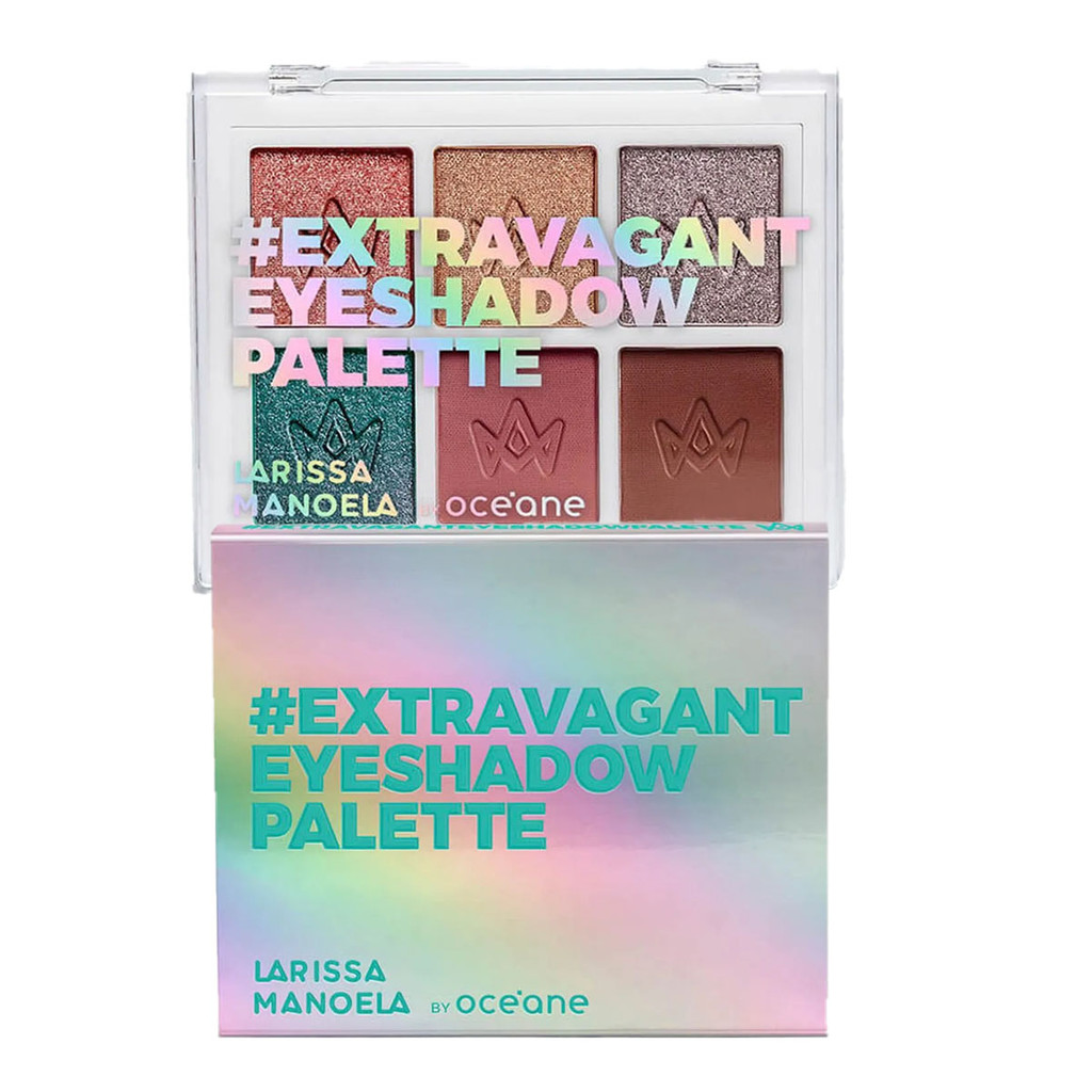 Paleta de Sombras Larissa Manoela Oceane Extravagant Eyeshadow 6,3g em Oferta na Shopee