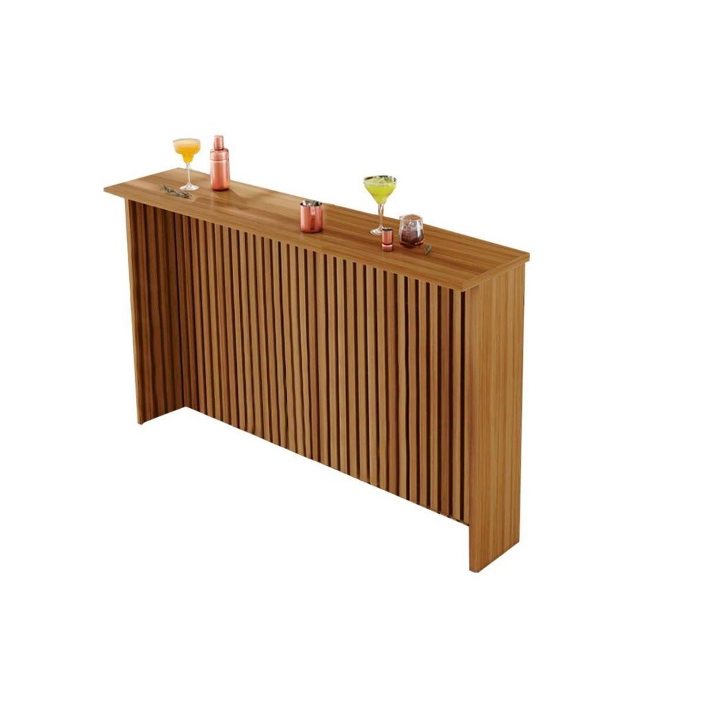 Bancada Ilha Cozinha Gourmet Imperatriz Ripado 120cm Freijó - Nesher - Home & Living