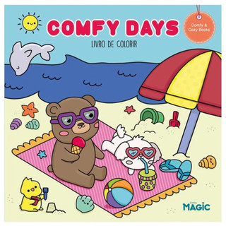 Livro Para Colorir Comfy Days Do Ursinho Magic Anti Estresse Satidfatório em Oferta na Shopee