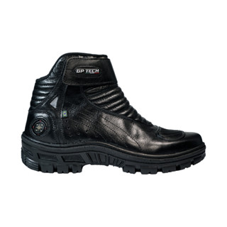 Bota Gp Tech Motoqueiro Adventure Couro Legítimo Preta em Oferta na Shopee
