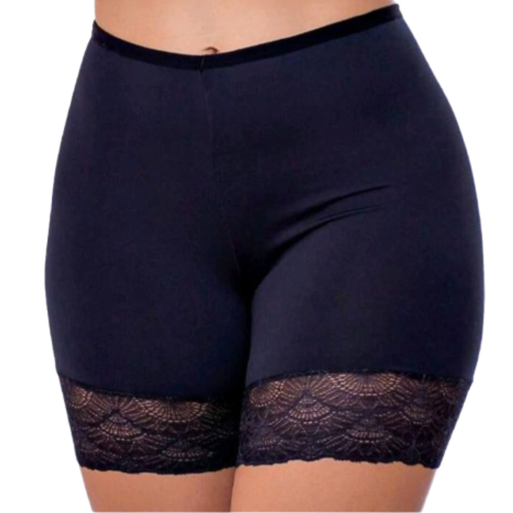 Bermuda Feminina Plus Size Segunda Pele Anagua Com Renda Não Marca Short Usar De Baixo Saia Vestido