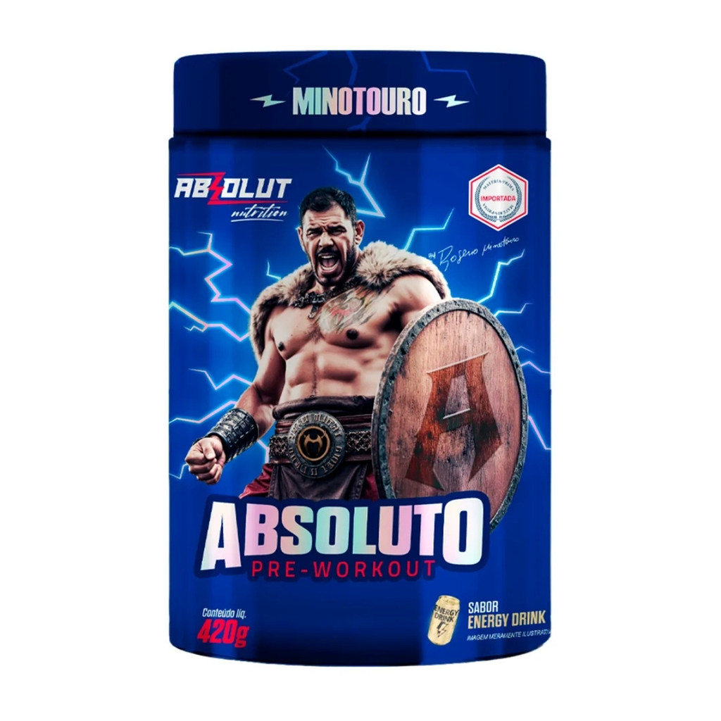Pré-Treino Absoluto Pote 420g Absolut Nutrition Energy Drink em Oferta na Shopee
