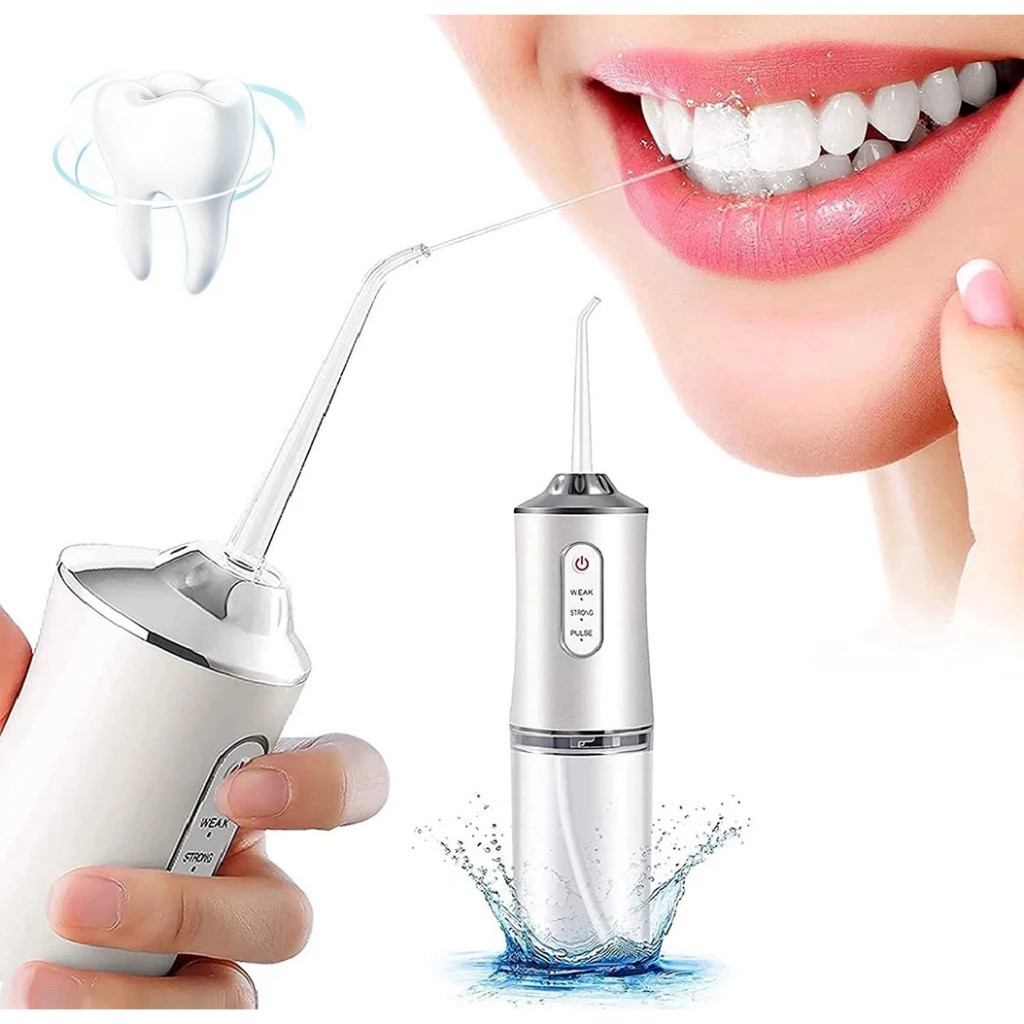 Irrigador Oral Portátil Recarregável 220ml com 3 Modos de Uso em Oferta na Shopee