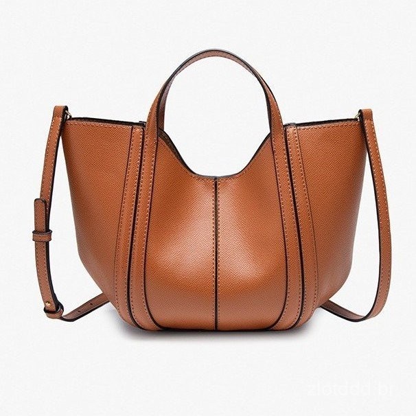 Bolsa feminina 2025 novo estilo balde saco High-End textura cesta de vegetais bolsa All-Match simples ombro saco do mens