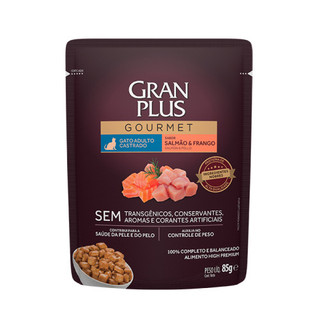 Gran Plus Gourmet Sachê Gato Castrado Salmão & Frango 85G